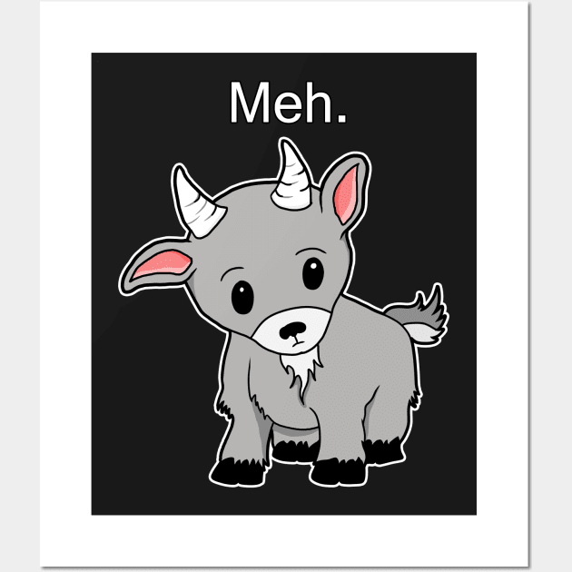 Meh. Goat of indifference Wall Art by Spectralstories